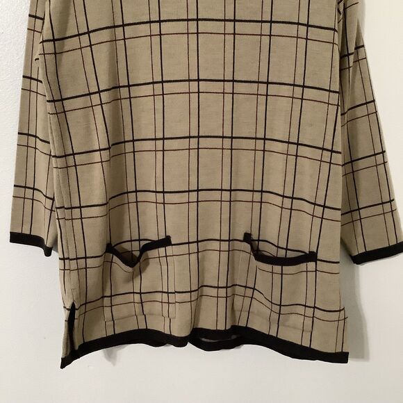 Prosperity 90s Tan English Countryside Preppy Dark Academia Old Money Sweater S - Picture 3 of 10